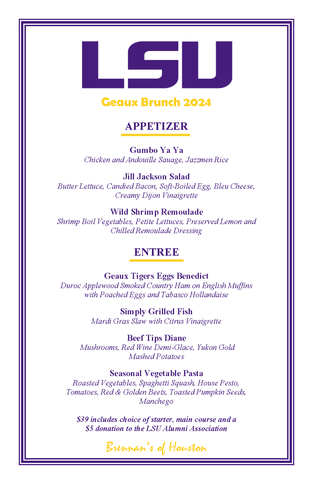 GeauxBrunch March2024 MENU